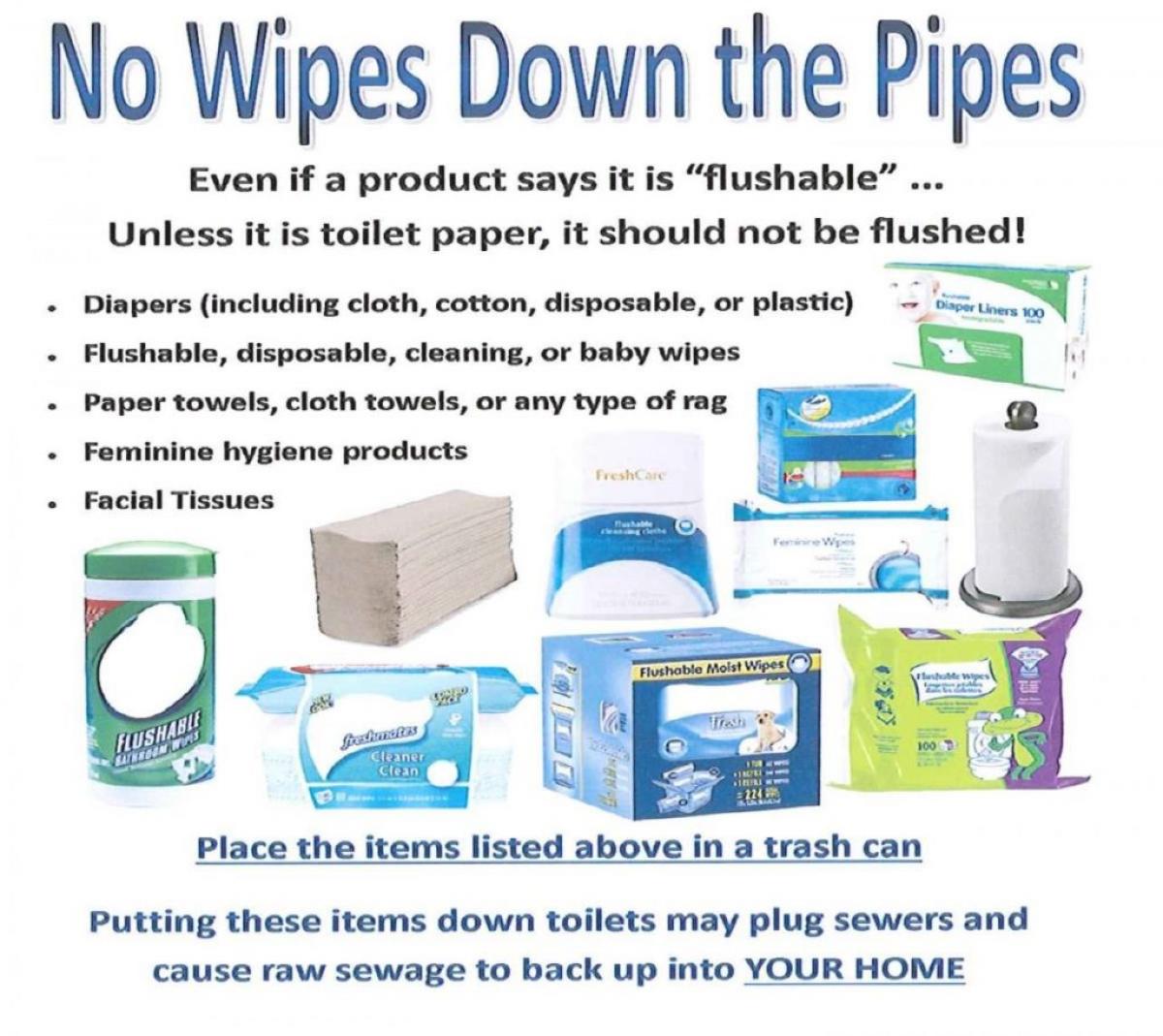 Don't Flush the Wipes | Stephenville, Texas